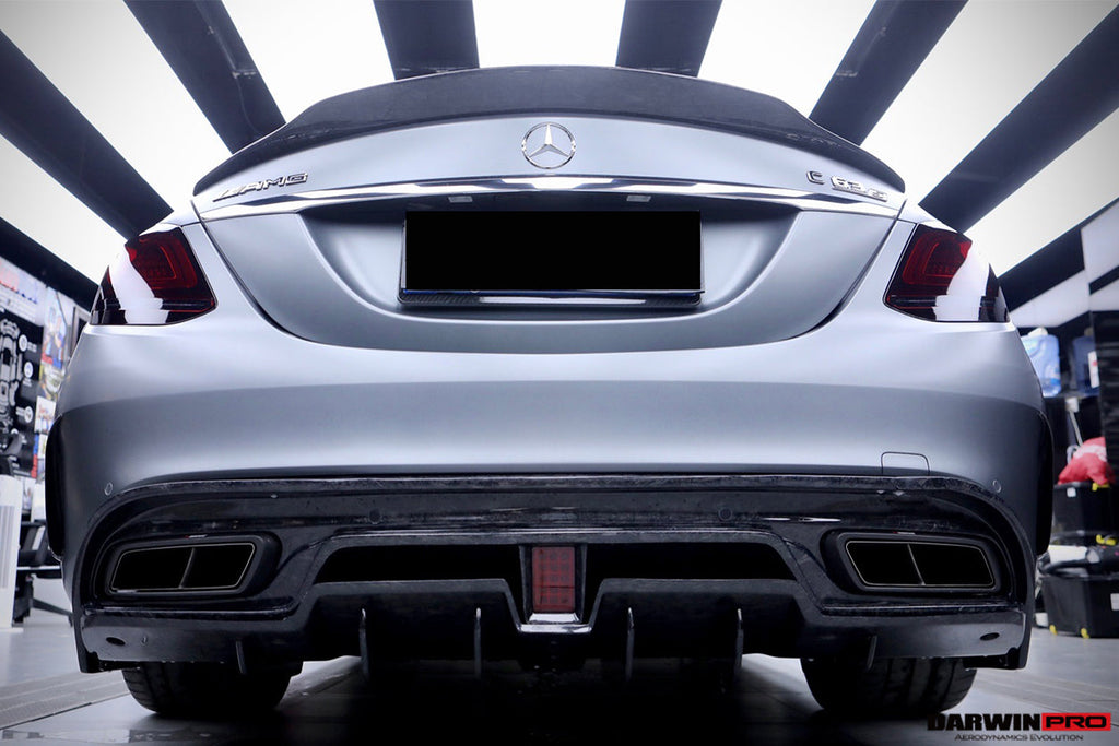 2015-2021 Mercedes Benz W205 C63 S AMG Sedan IMP Performance Carbon Fiber Rear Diffuser - DarwinPRO Aerodynamics