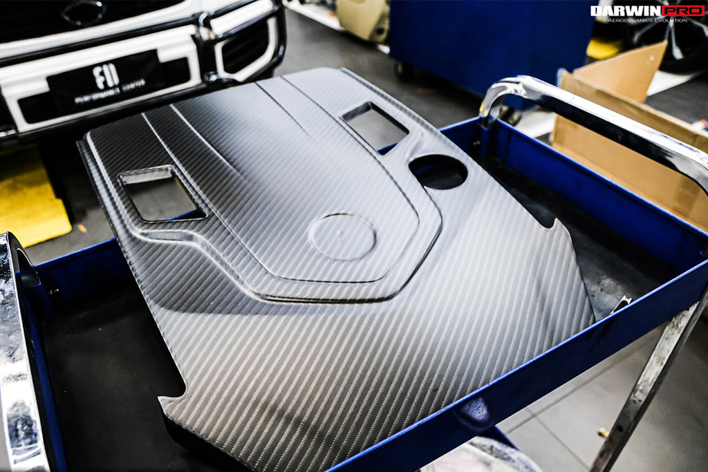 2019-2023 Mercedes Benz W464 G500 G550 G-Class G Wagon Dry Carbon Fiber Engine Cover