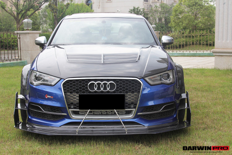 2013-2016 Audi S3 & A3 Sline 8V.1 Sedan and Sportback BKSS Style Front Lip with Under Board