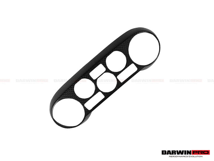 2015-2020 Ferrari 488 GTB & Spider Dry Carbon Fiber AC Control Panel Cover - DarwinPRO Aerodynamics
