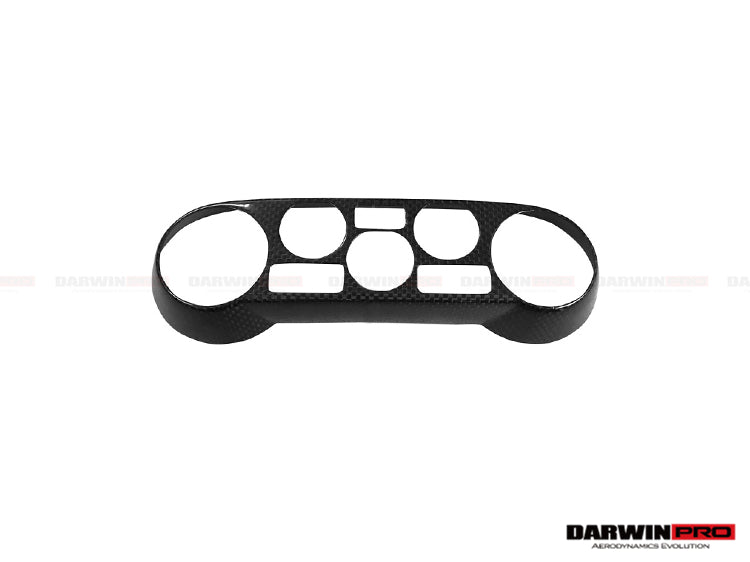 2015-2020 Ferrari 488 GTB & Spider Dry Carbon Fiber AC Control Panel Cover - DarwinPRO Aerodynamics
