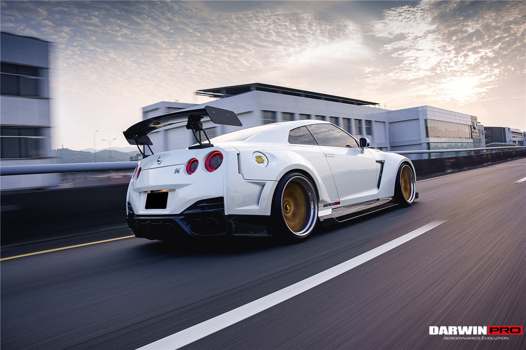 DarwinPRO 2008-2022 Nissan GTR R35 CBA & DBA & EBA BKSSII Style Rear Bumper with Diffuser Undertray & LED Light