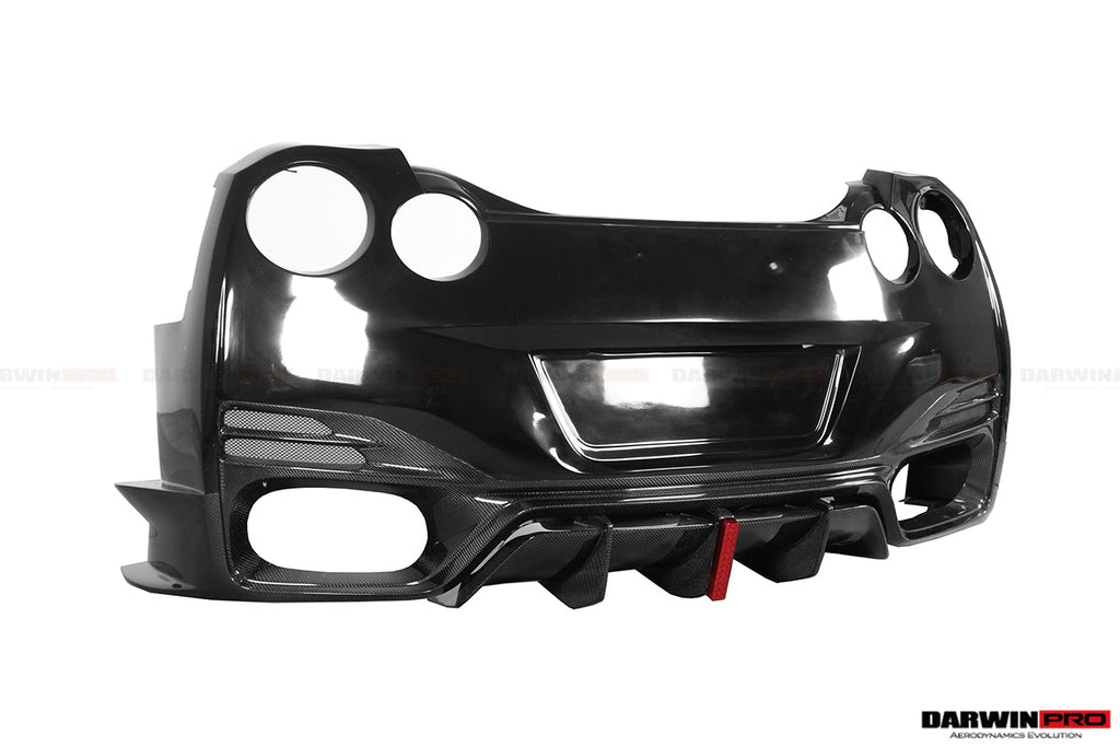 DarwinPRO 2008-2022 Nissan GTR R35 CBA & DBA & EBA BKSSII Style Rear Bumper with Diffuser Undertray & LED Light