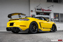 Load image into Gallery viewer, DarwinPRO 2016-2024 Porsche 718 Cayman &amp; Boxster BKSS Style Carbon Fiber Trunk Spoiler - DarwinPRO Aerodynamics