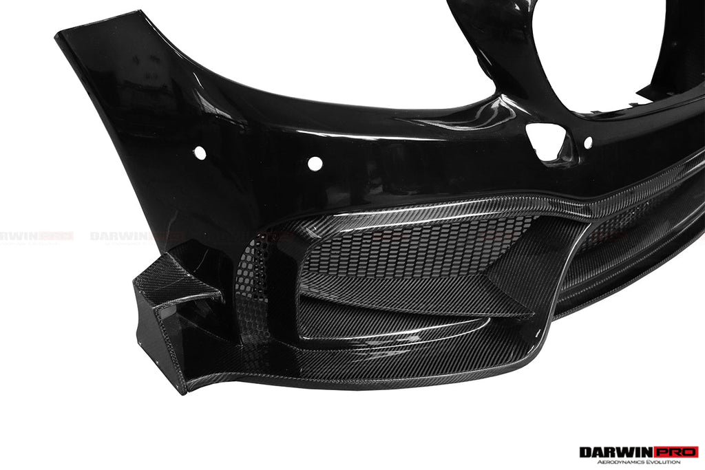 2015-2021 Mercedes Benz W205 C63 S AMG Sedan IMP Performance Partial Carbon Fiber front bumper - DarwinPRO Aerodynamics