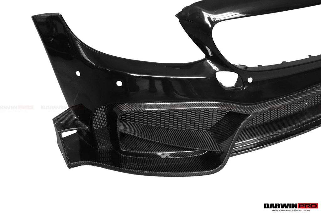 2015-2021 Mercedes Benz W205 C63 S AMG Sedan IMP Performance Partial Carbon Fiber front bumper - DarwinPRO Aerodynamics