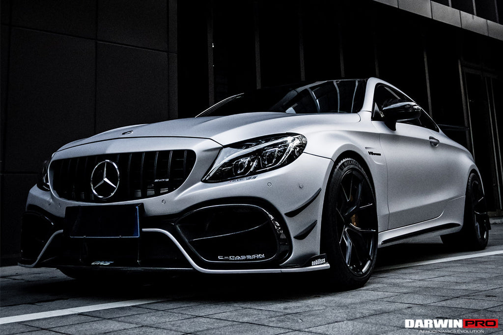 2015-2021 Mercedes Benz W205 C63 C63S AMG Coupe IMP Performance Partial Carbon Fiber Front Bumper With Canards
