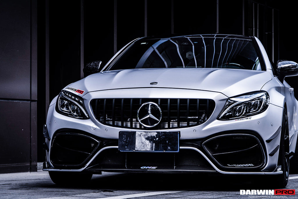 2015-2021 Mercedes Benz W205 C63 C63S AMG Coupe IMP Performance Partial Carbon Fiber Front Bumper With Canards
