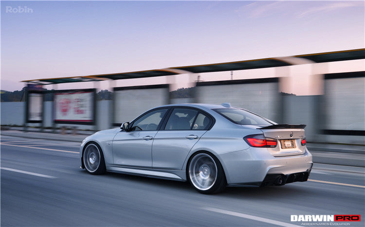 2013-2019 BMW 3 Series F30 F35 M-Tech GV Carbon Fiber Rear Lip with Diffuser & Caps - DarwinPRO Aerodynamics