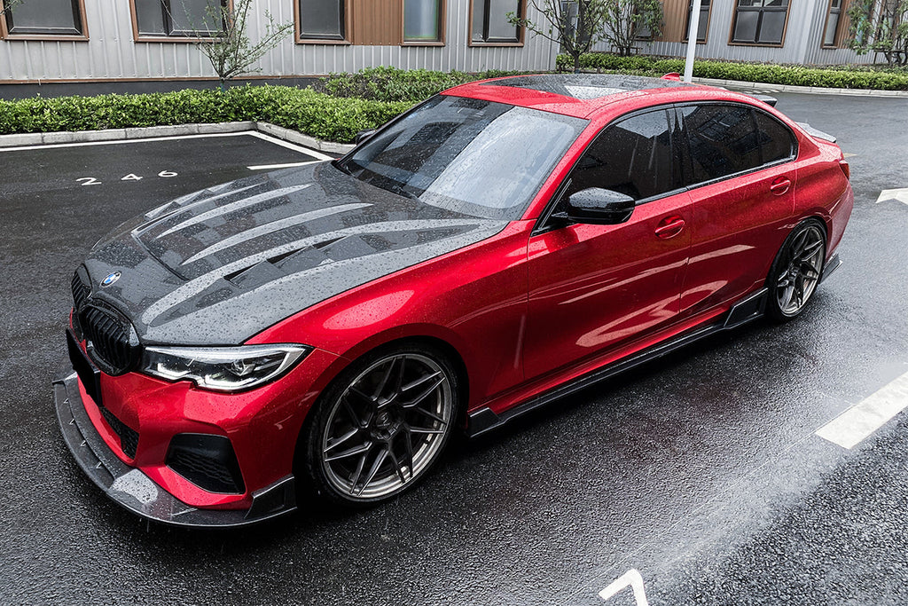 2019-2022 BMW 3 Series G20 BKSS Style Carbon Fiber Side Skirts Under Board