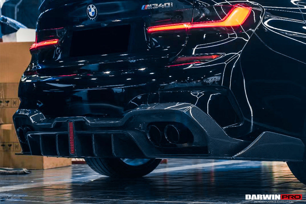 2019-2022 BMW 3 Series G20 G28 BKSS Style Carbon Fiber Rear Diffuser (With 4 Exhaust tips)