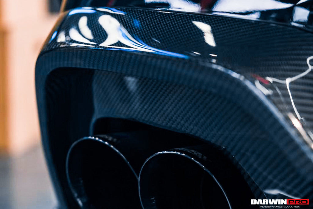2019-2022 BMW 3 Series G20 G28 BKSS Style Carbon Fiber Rear Diffuser (With 4 Exhaust tips)