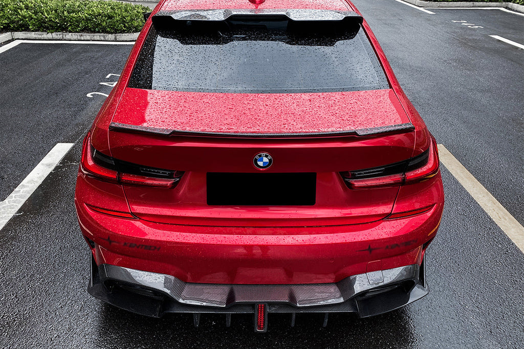 2019-2022 BMW 3 Series G20  G28 BKSS Style Carbon Fiber Rear Diffuser