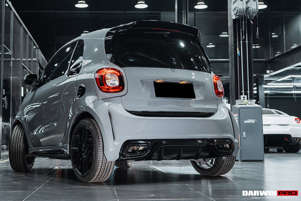 2016-2020 Smart Fortwo 453 BKSS Style Partial Carbon Fiber Rear Bumper