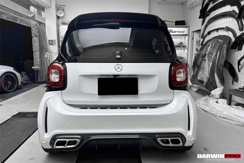 2016-2020 Smart Fortwo 453 BKSS Style Partial Carbon Fiber Rear Bumper