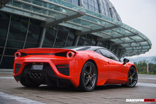 Load image into Gallery viewer, DarwinPRO 2010-2015 Ferrari 458 Coupe BKSS Style Partial Carbon Fiber Rear Bumper And Carbon Fiber Trunk With Tail Light Cover - DarwinPRO Aerodynamics