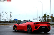 Load image into Gallery viewer, DarwinPRO 2010-2015 Ferrari 458 Coupe BKSS Style Partial Carbon Fiber Rear Bumper And Carbon Fiber Trunk With Tail Light Cover - DarwinPRO Aerodynamics