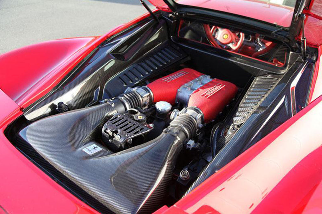 2010-2015 Ferrari 458 Coupe  Speciale Dry Carbon Fiber Engine Bay Panels - DarwinPRO Aerodynamics
