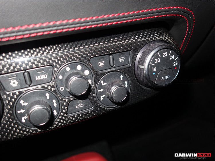 2010-2015 Ferrari 458 Coupe Spider  Speciale Dry Carbon Fiber AC Control Panel Cover - DarwinPRO Aerodynamics