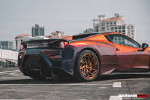 Load image into Gallery viewer, DarwinPRO 2010-2015 Ferrari 458 Spider BKSS Style Partial Carbon Fiber Rear Bumper And Carbon Fiber Trunk With Tail Light Cover - DarwinPRO Aerodynamics