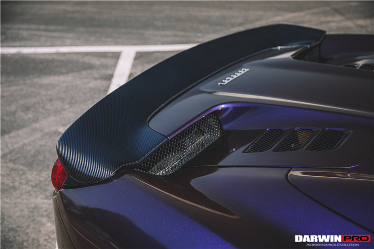 DarwinPRO 2010-2015 Ferrari 458 Spider BKSS Style Partial Carbon Fiber Rear Bumper And Carbon Fiber Trunk With Tail Light Cover - DarwinPRO Aerodynamics