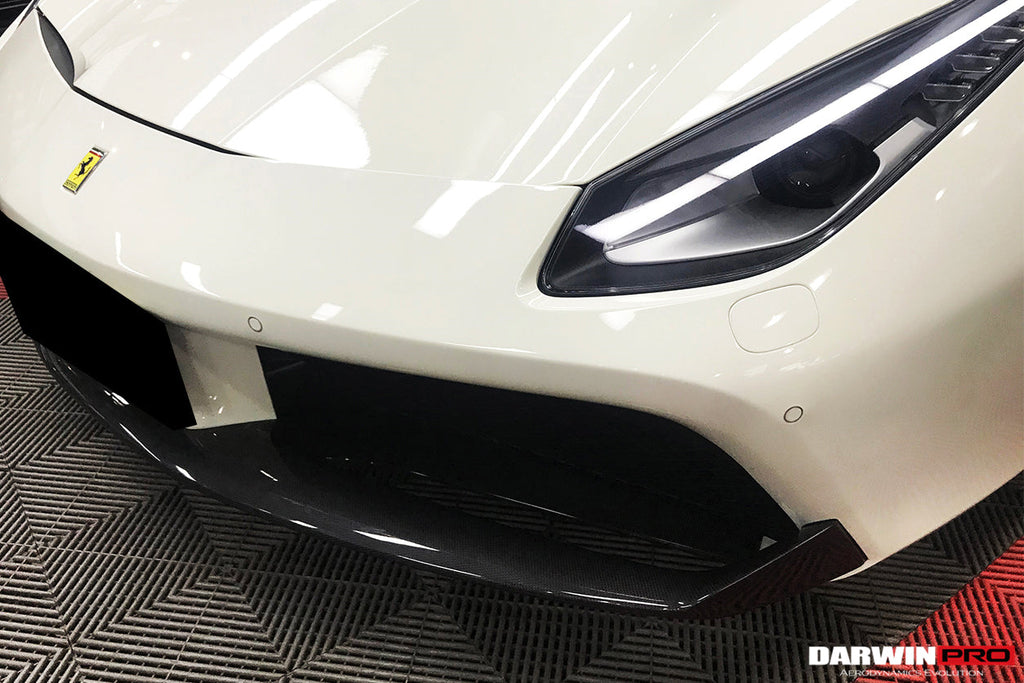 DarwinPRO 2015-2020 Ferrari 488 GTB & Spider Carbon Fiber Front Lip - DarwinPRO Aerodynamics