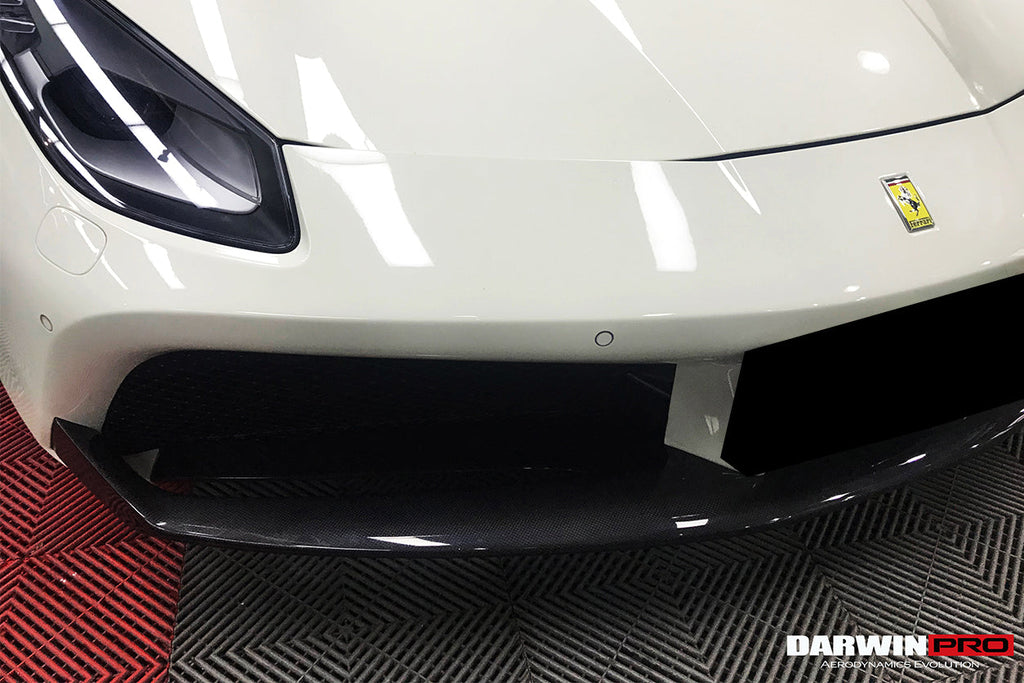 DarwinPRO 2015-2020 Ferrari 488 GTB & Spider Carbon Fiber Front Lip - DarwinPRO Aerodynamics