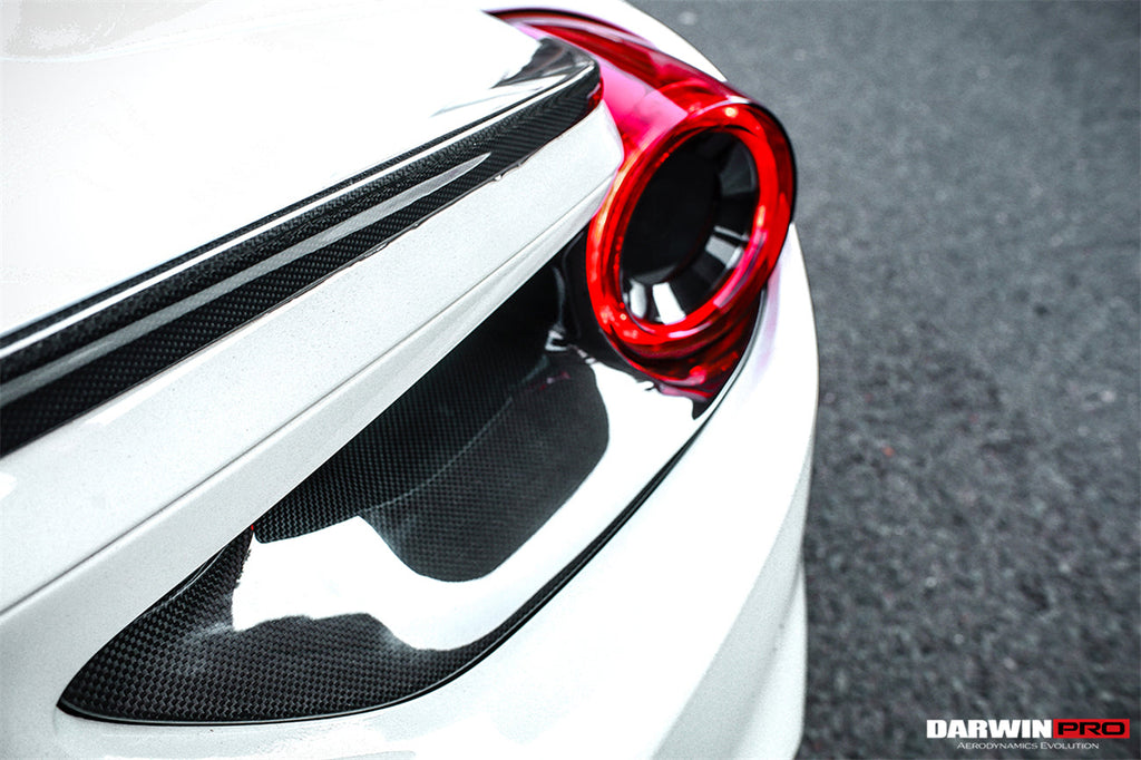 2015-2020 Ferrari 488 GTB Spyder Dry Carbon Fiber Rear Light Satellite Covers - DarwinPRO Aerodynamics