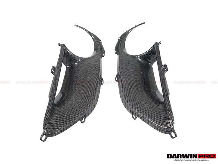 2015-2020 Ferrari 488 GTB Spyder Dry Carbon Fiber Rear Light Satellite Covers - DarwinPRO Aerodynamics