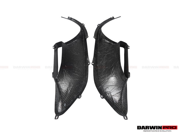 2015-2020 Ferrari 488 GTB Spyder Dry Carbon Fiber Rear Light Satellite Covers - DarwinPRO Aerodynamics