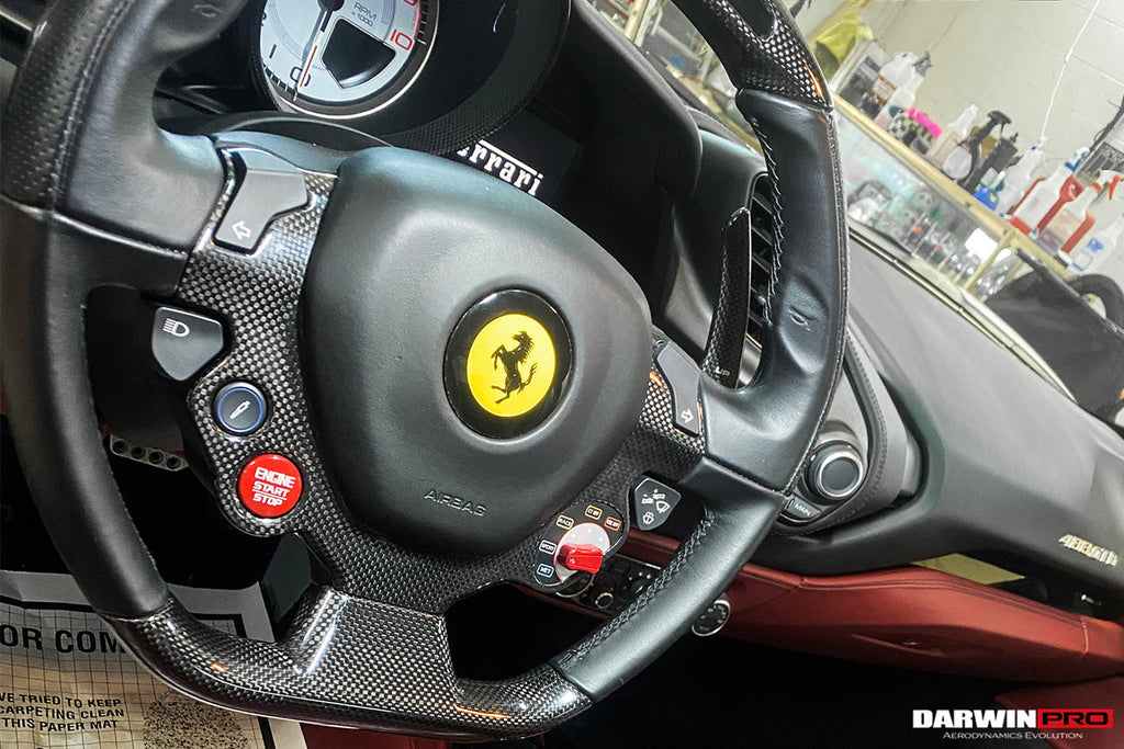 2015-2020 Ferrari 488 GTB & Spider Dry Carbon Fiber Paddles Shift - DarwinPRO Aerodynamics