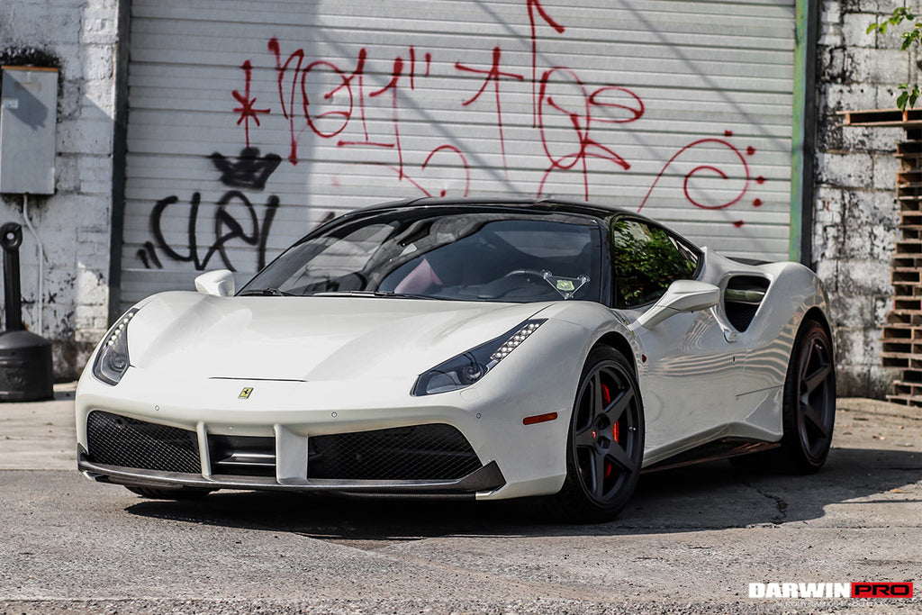 2015-2020 Ferrari 488 GTB & Spider Dry Carbon Fiber Side Air Intake Fins - DarwinPRO Aerodynamics