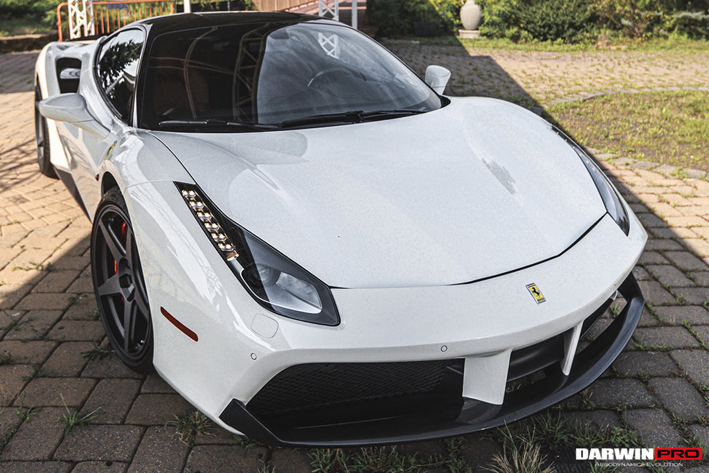 2015-2020 Ferrari 488 GTB & Spider Dry Carbon Fiber Side Air Intake Fins - DarwinPRO Aerodynamics