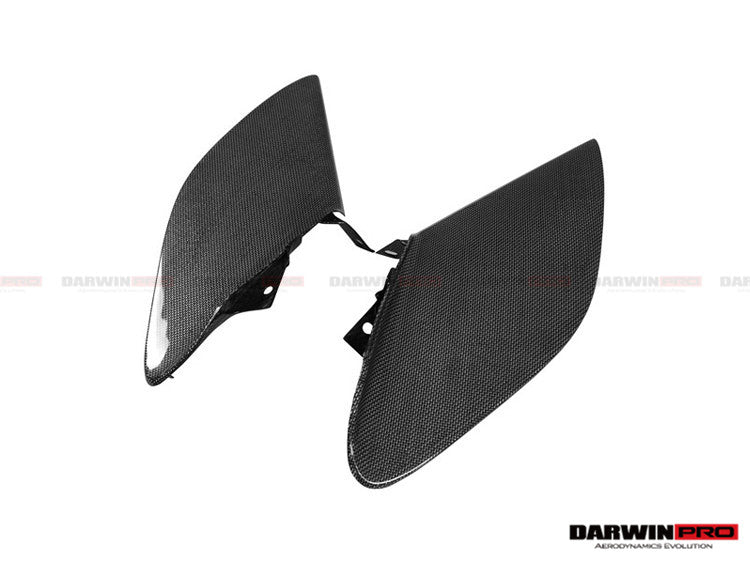 2015-2020 Ferrari 488 GTB & Spider Dry Carbon Fiber Side Air Intake Fins - DarwinPRO Aerodynamics
