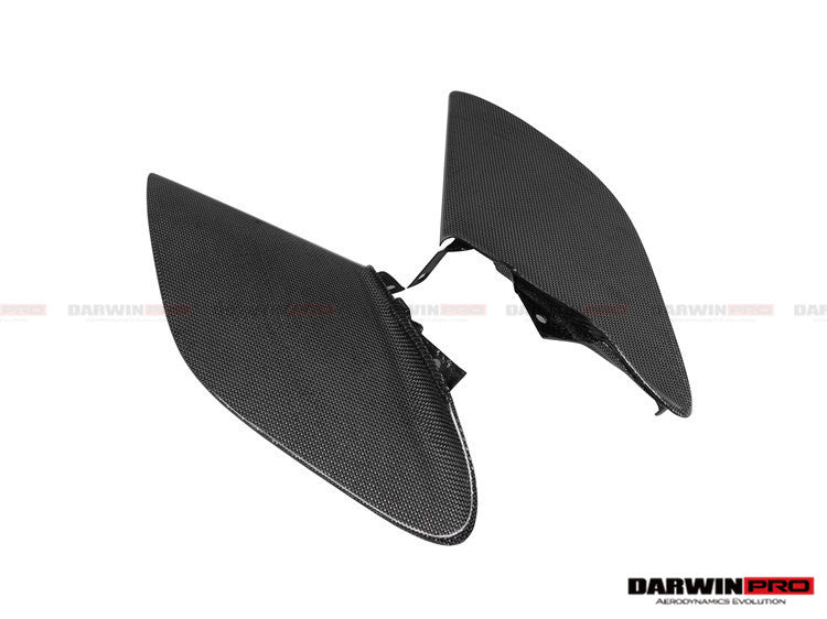 2015-2020 Ferrari 488 GTB & Spider Dry Carbon Fiber Side Air Intake Fins - DarwinPRO Aerodynamics