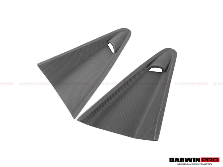 2011-2017 McLaren 650s & 12C BKSS Style Carbon Fiber Quarter Window Scoops - DarwinPRO Aerodynamics
