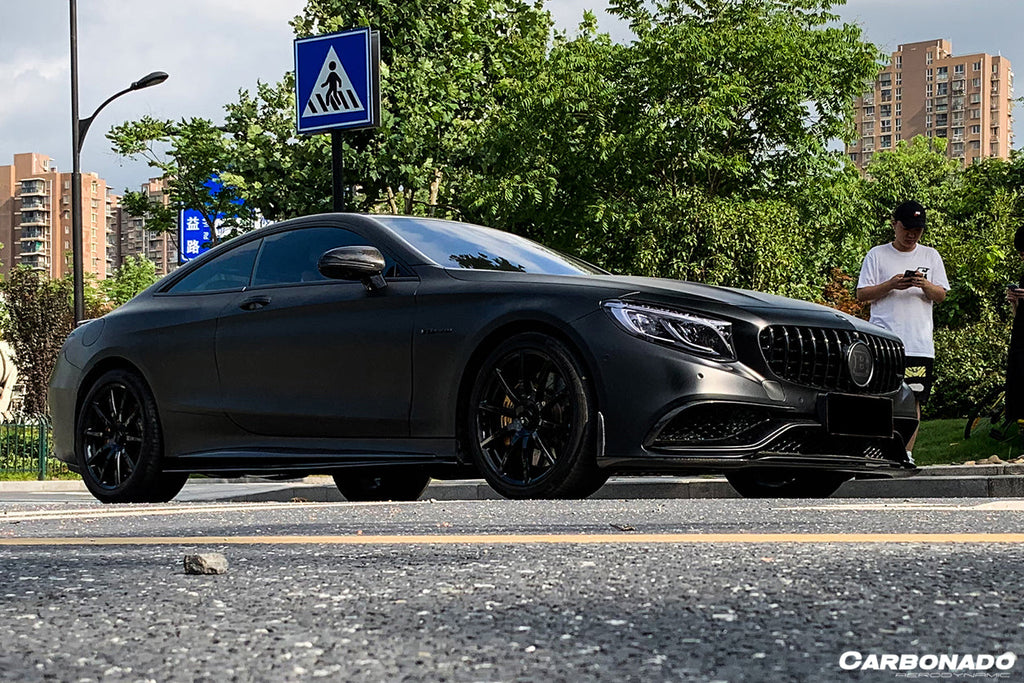 2014-2021 Mercedes Benz C217 S63 S65 AMG Coupe BKSS Style Carbon Fiber Side Skirts