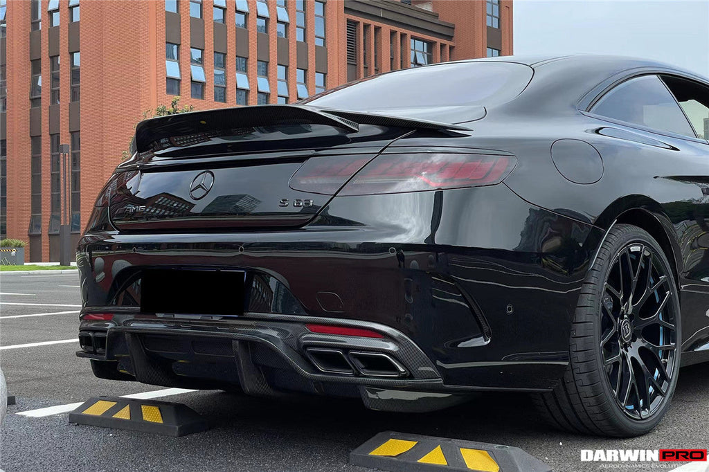 2014-2021 Mercedes Benz C217 S63 & S65 AMG Coupe BKSS Style Carbon Fiber Rear Diffuser