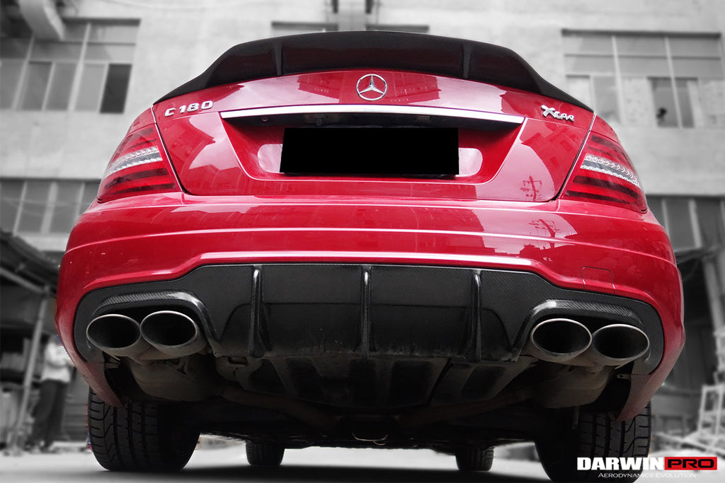 2012-2014 Mercedes Benz W204 C Class & C63 AMG Carbon Fiber Rear Lip Diffuser