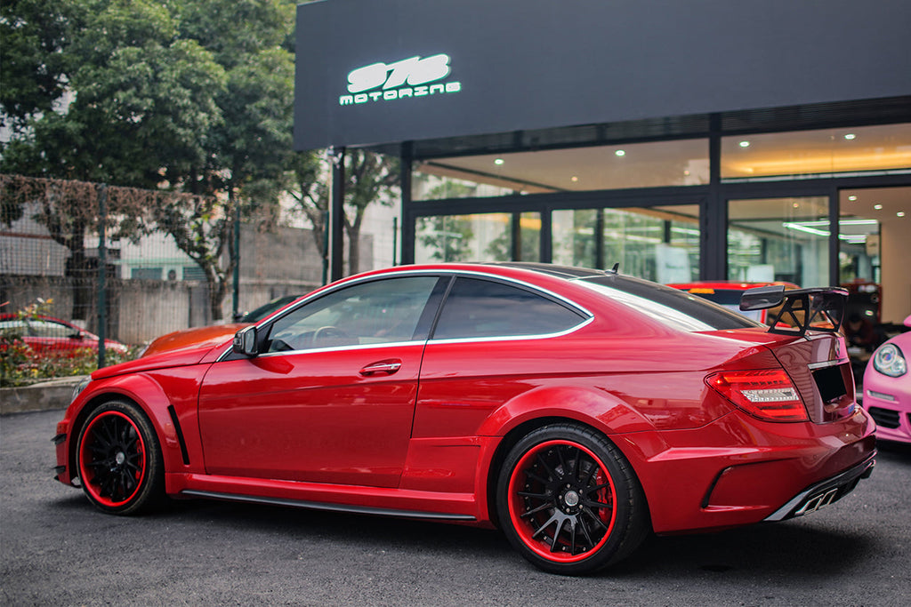 Mercedes Benz W204 C Class  C63 AMG Coupe BKSS Style Carbon Fiber Trunk Spoiler