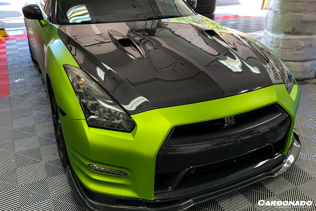 2008-2016 Nissan GTR R35 CBA DBA BSE Style Carbon Fiber Hood