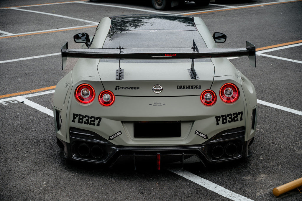 DarwinPRO 2008-2022 Nissan GTR R35 CBA & DBA & EBA BKSSII Style Rear Bumper with Diffuser Undertray & LED Light