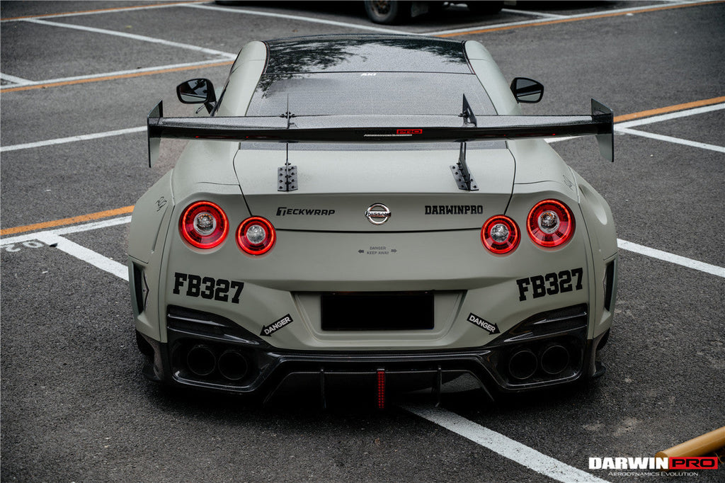 DarwinPRO 2008-2022 Nissan GTR R35 CBA & DBA & EBA BKSSII Style Rear Bumper with Diffuser Undertray & LED Light