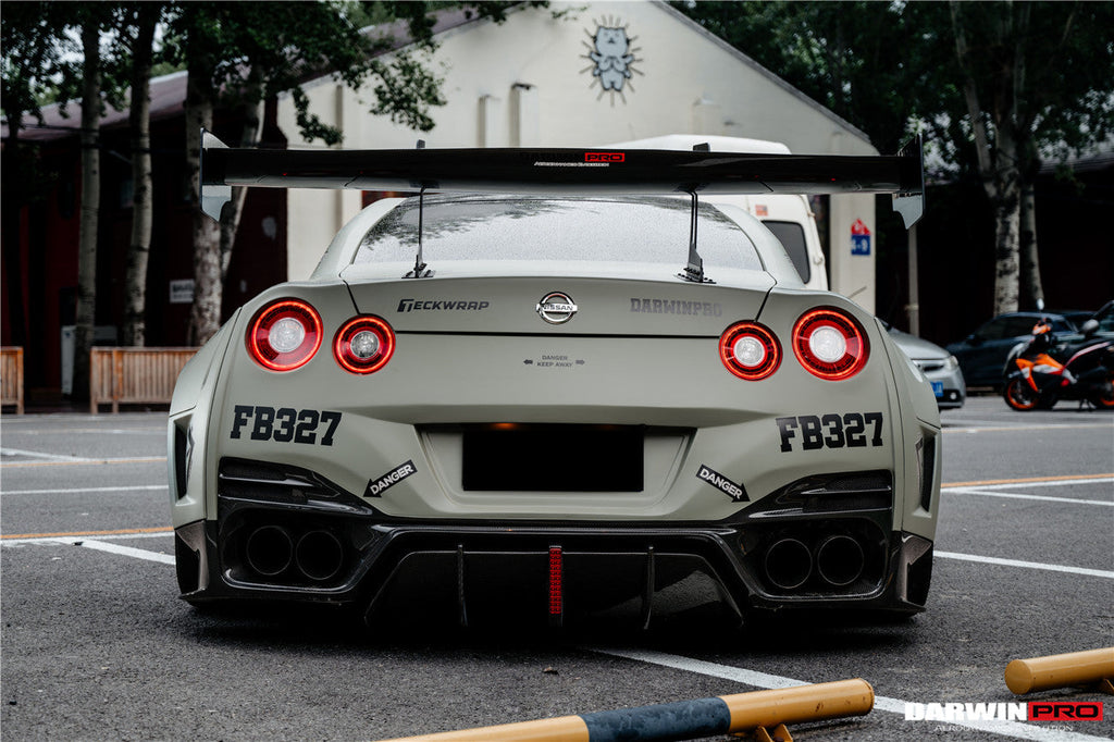 DarwinPRO 2008-2022 Nissan GTR R35 CBA & DBA & EBA BKSSII Style Rear Bumper with Diffuser Undertray & LED Light