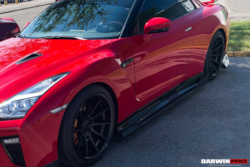 2008-2022 Nissan GTR R35 EBA BKSS Style Carbon Fiber Side Skirts