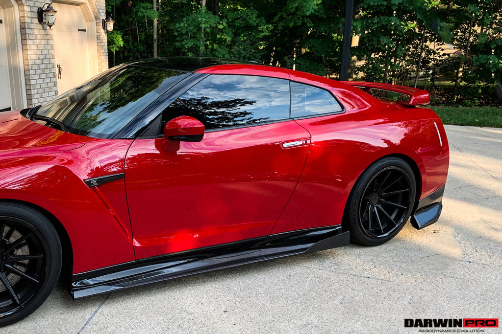 2008-2022 Nissan GTR R35 EBA BKSS Style Carbon Fiber Side Skirts