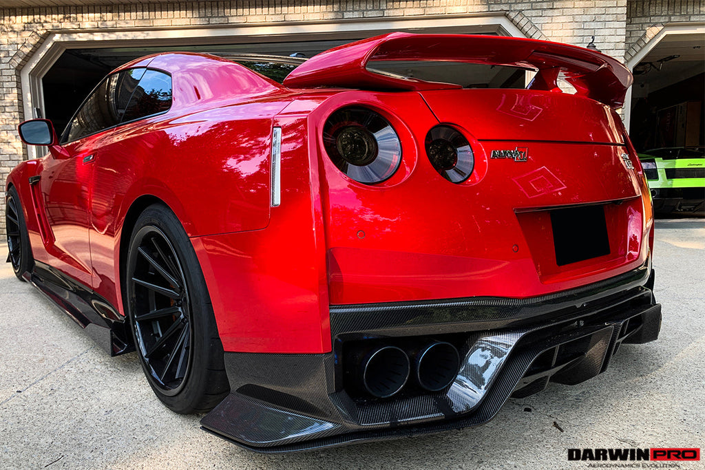 DarwinPRO 2017-2022 Nissan GTR R35 EBA BKSS Style Carbon Fiber Rear Diffuser
