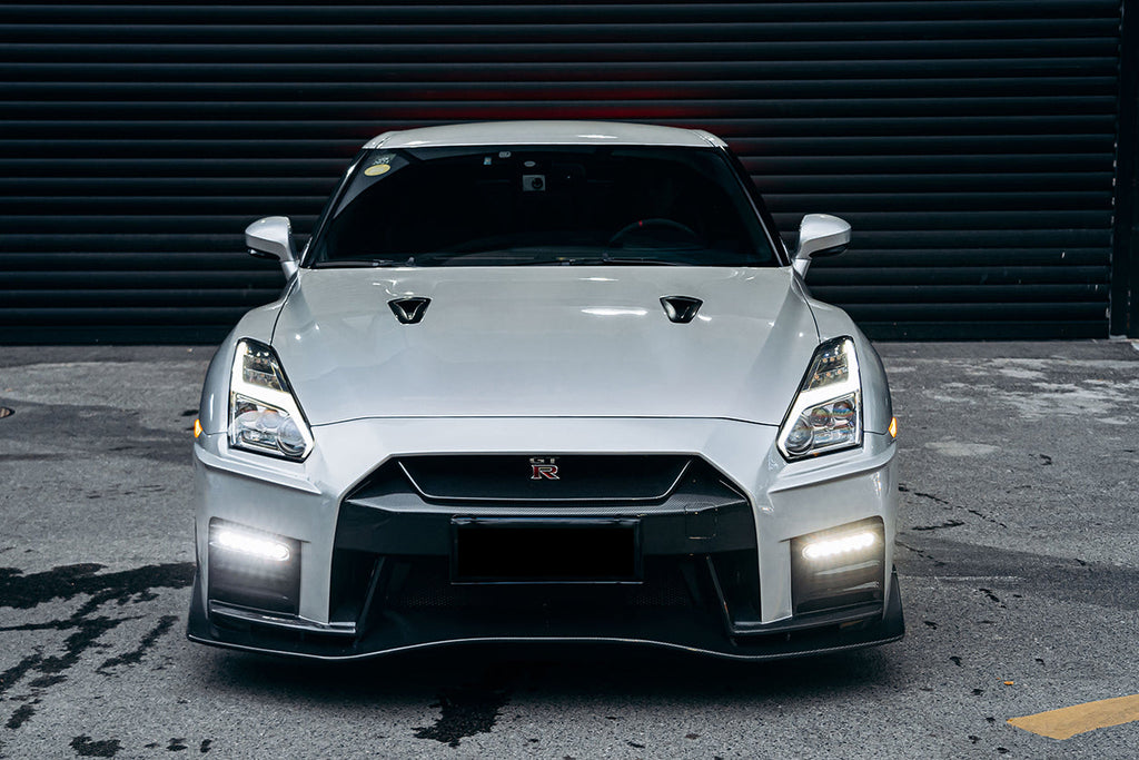 2017-2022 Nissan GTR R35 EBA NSM Style Partial Carbon Fiber Front Bumper