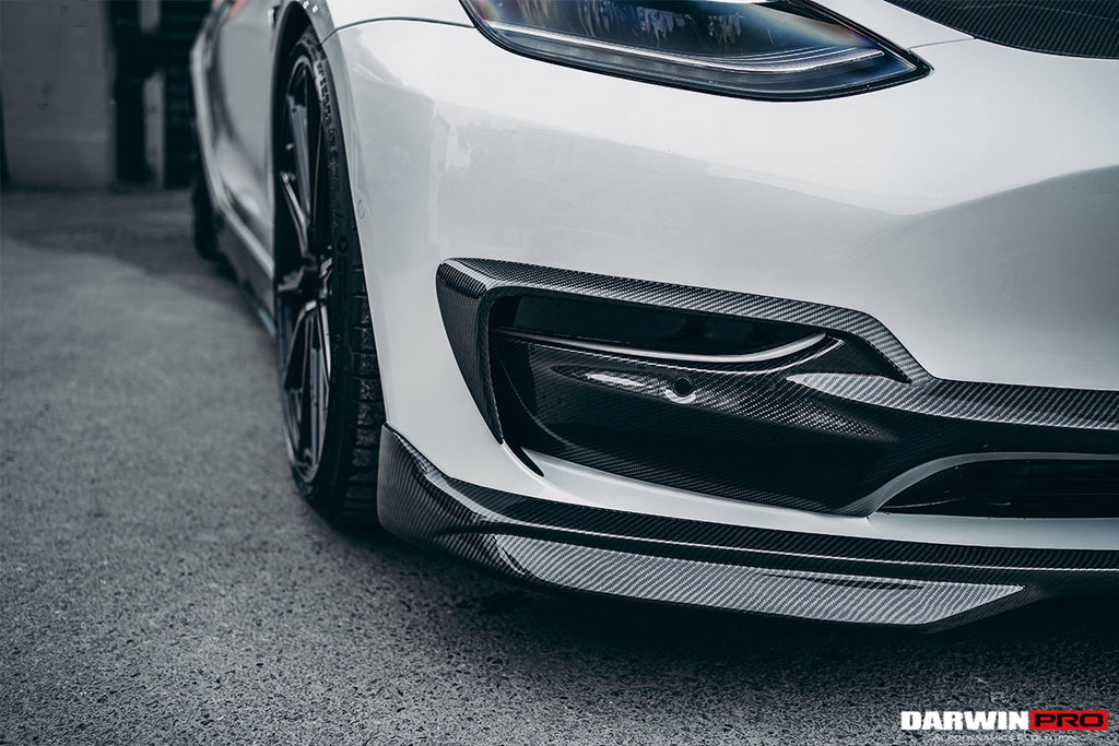2017-2023 Tesla Model 3 IMP Performance Carbon Fiber Middle Front Lip - DarwinPRO Aerodynamics