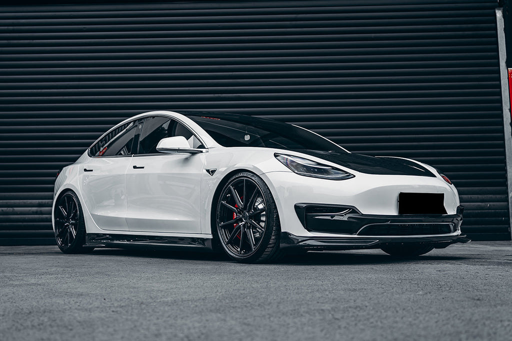 2017-2023 Tesla Model 3 IMP Performance Carbon Fiber Front Lip - DarwinPRO Aerodynamics